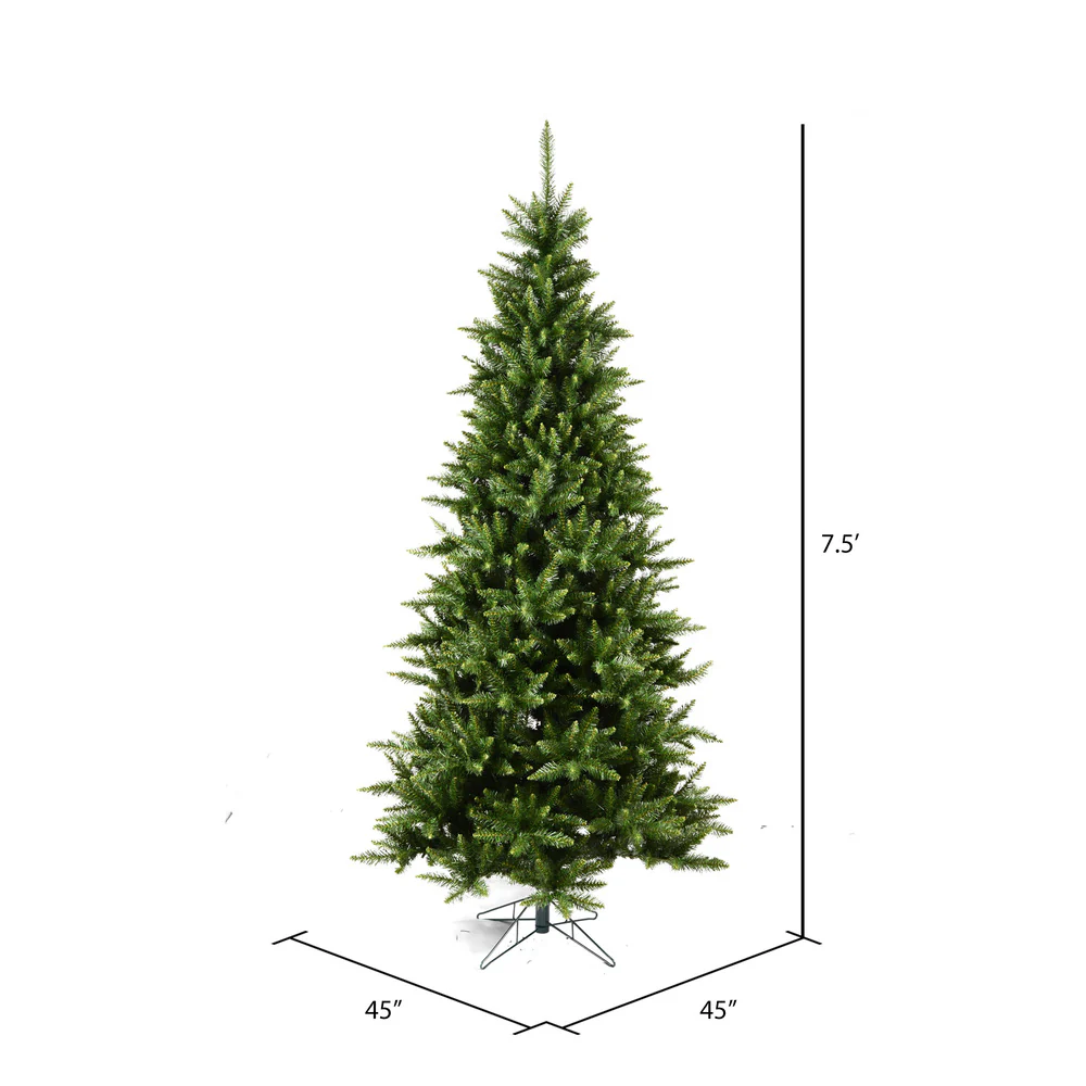 7'6"Hx45"W Slim Camdon Fir Artificial Christmas Tree, Unlit -Green - Image 3