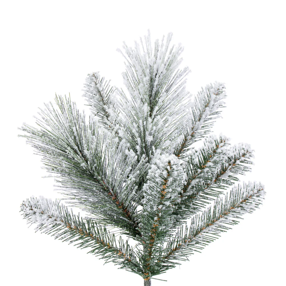 7'6"Hx46"W Flocked Jackson Pine Artificial Christmas Tree, Unlit -White - Image 2