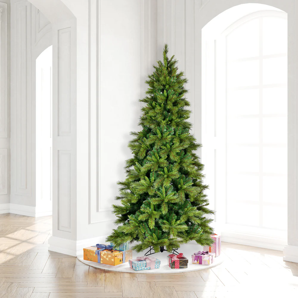 7'6"Hx48"W PE Brighton Pine Artificial Christmas Tree, Unlit -Green - Image 5
