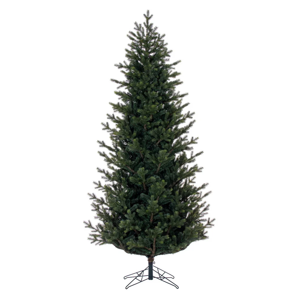 7'6"Hx48"W PE Slim Welch Fraser Artificial Christmas Tree, Unlit -Green