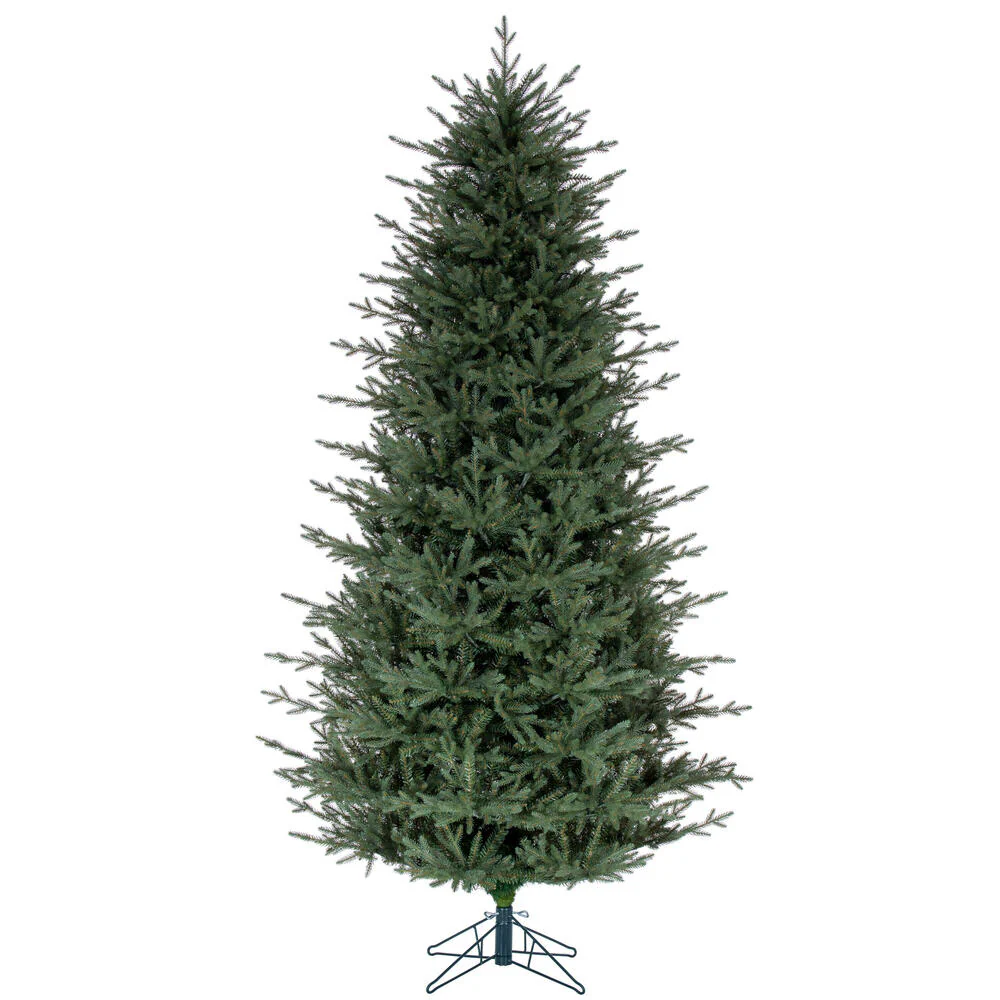 7'6"Hx50"W PE Slim Itasca Fraser Artificial Christmas Tree, Unlit -Green