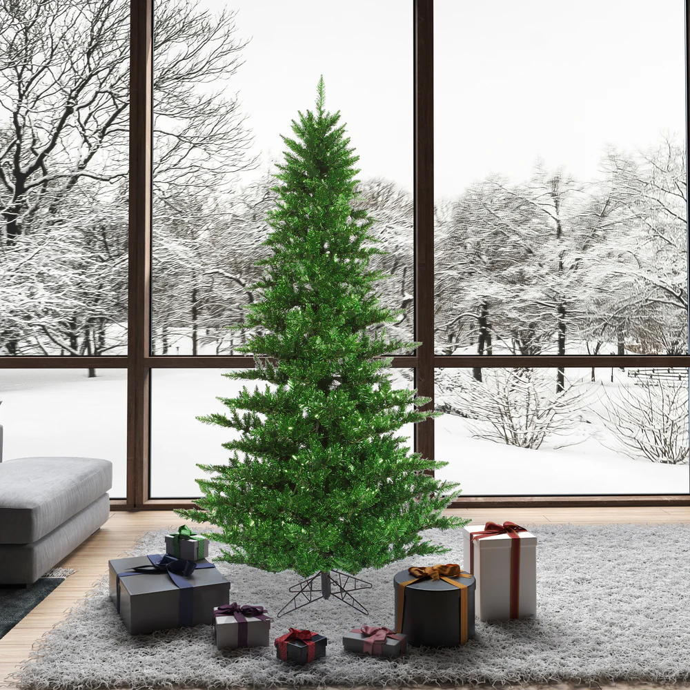 7'6"Hx52"W Tinsel Fir Artificial Christmas Tree, Unlit -Green - Image 4