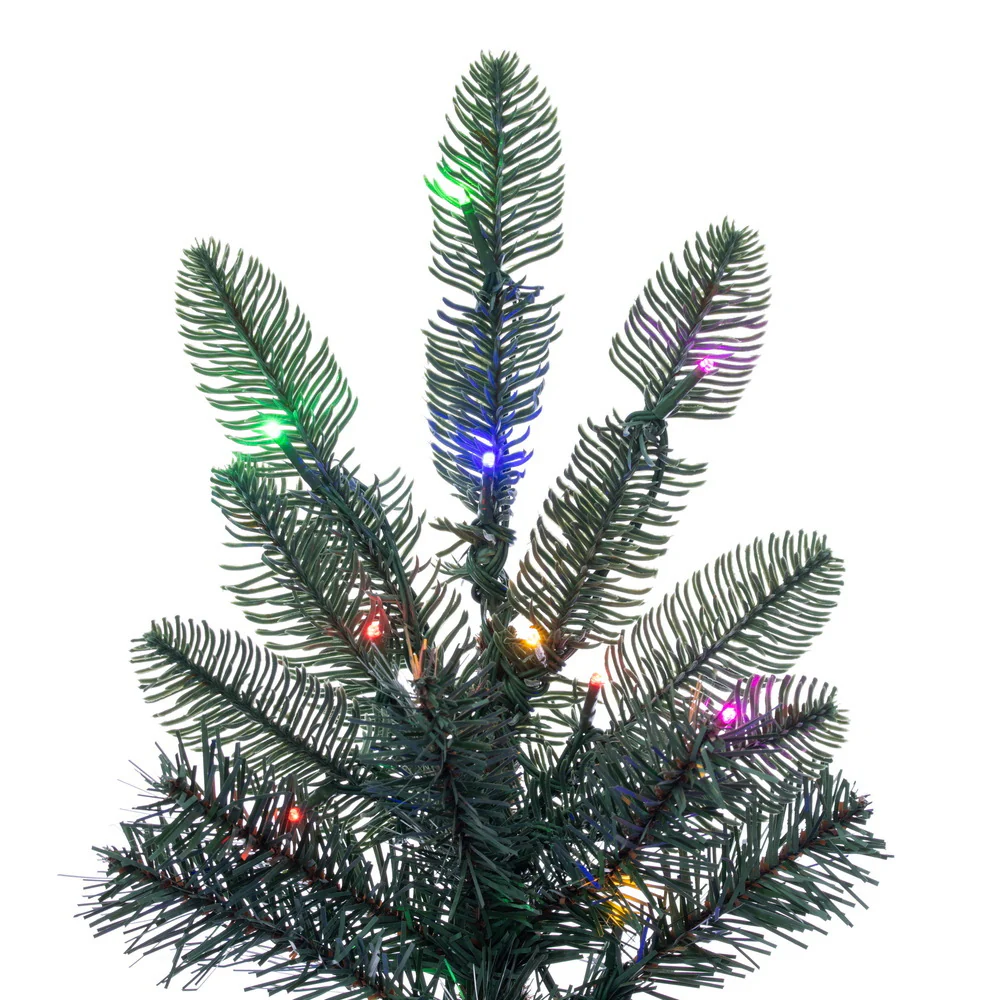 7'6"Hx56"W PE Alberta Blue Spruce Artificial Christmas Tree, Micro LED Pre-Lit (Multi-Mode) -Green - Image 3