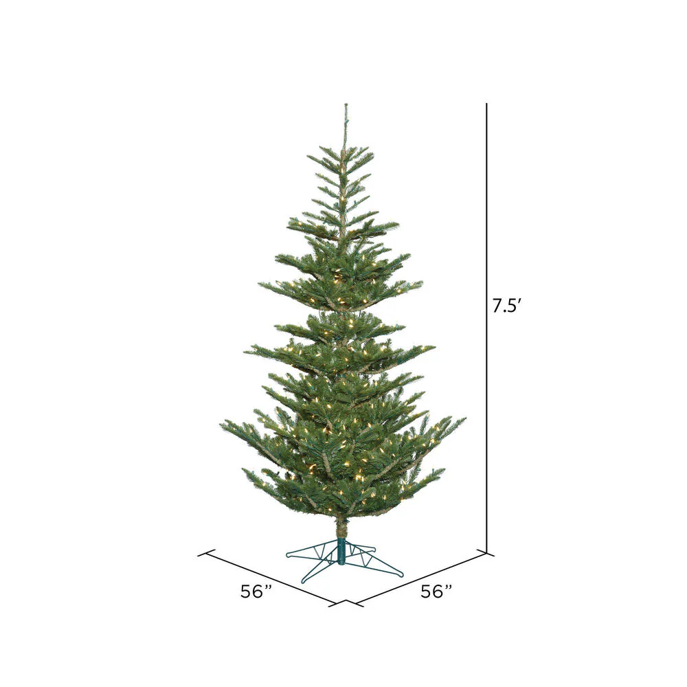 7'6"Hx56"W PE Alberta Spruce Artificial Christmas Tree, LED Pre-Lit -Green - Image 3