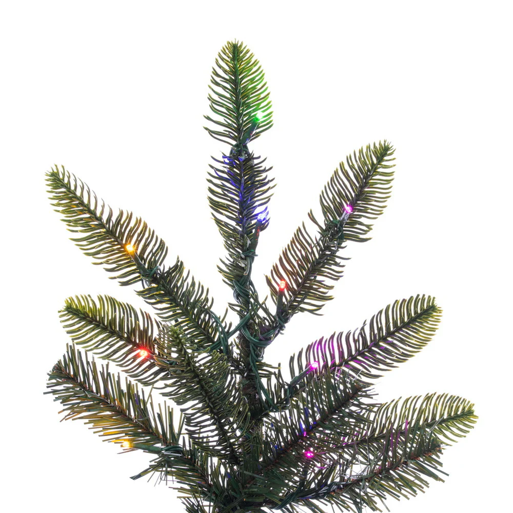 7'6"Hx56"W PE Alberta Spruce Artificial Christmas Tree, Micro LED Pre-Lit (Multi-Mode) -Green - Image 3