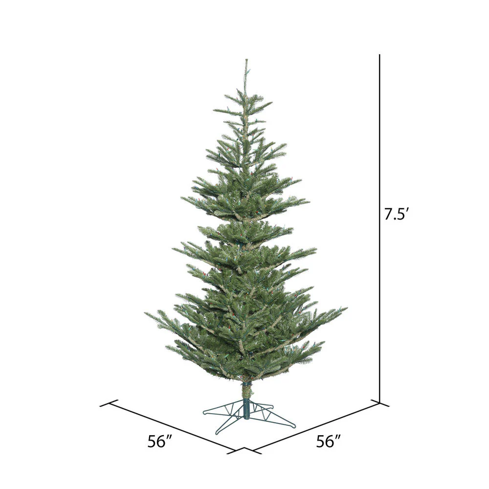 7'6"Hx56"W PE Alberta Spruce Artificial Christmas Tree, Unlit -Green - Image 3