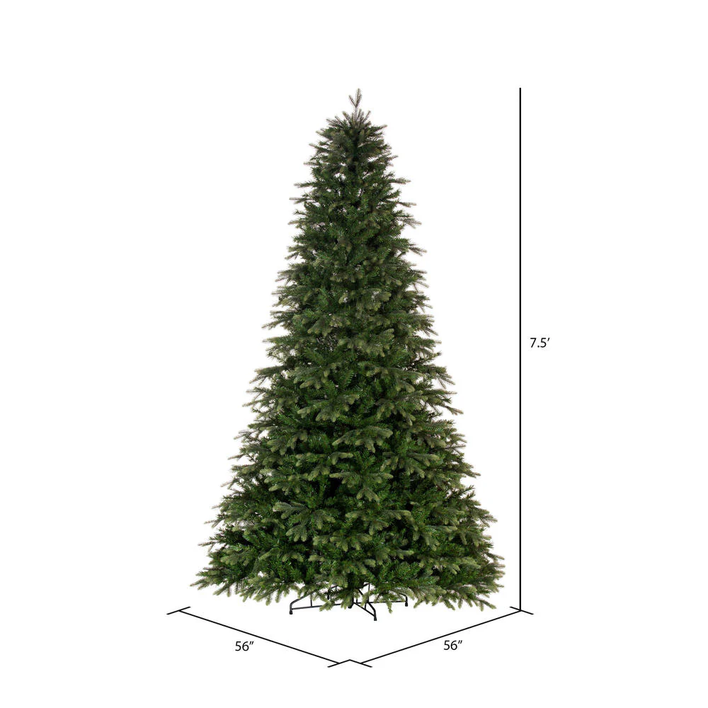 7'6"Hx56"W PE Douglas Fir Artificial Christmas Tree, Unlit -Green - Image 3