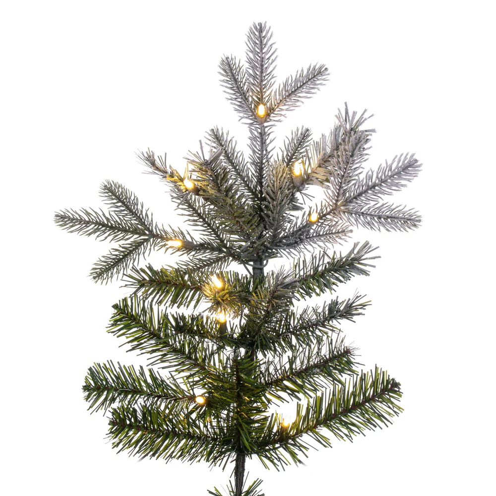7'6"Hx56"W PE Frosted Douglas Fir Artificial Christmas Tree, LED Pre-Lit -Green - Image 2