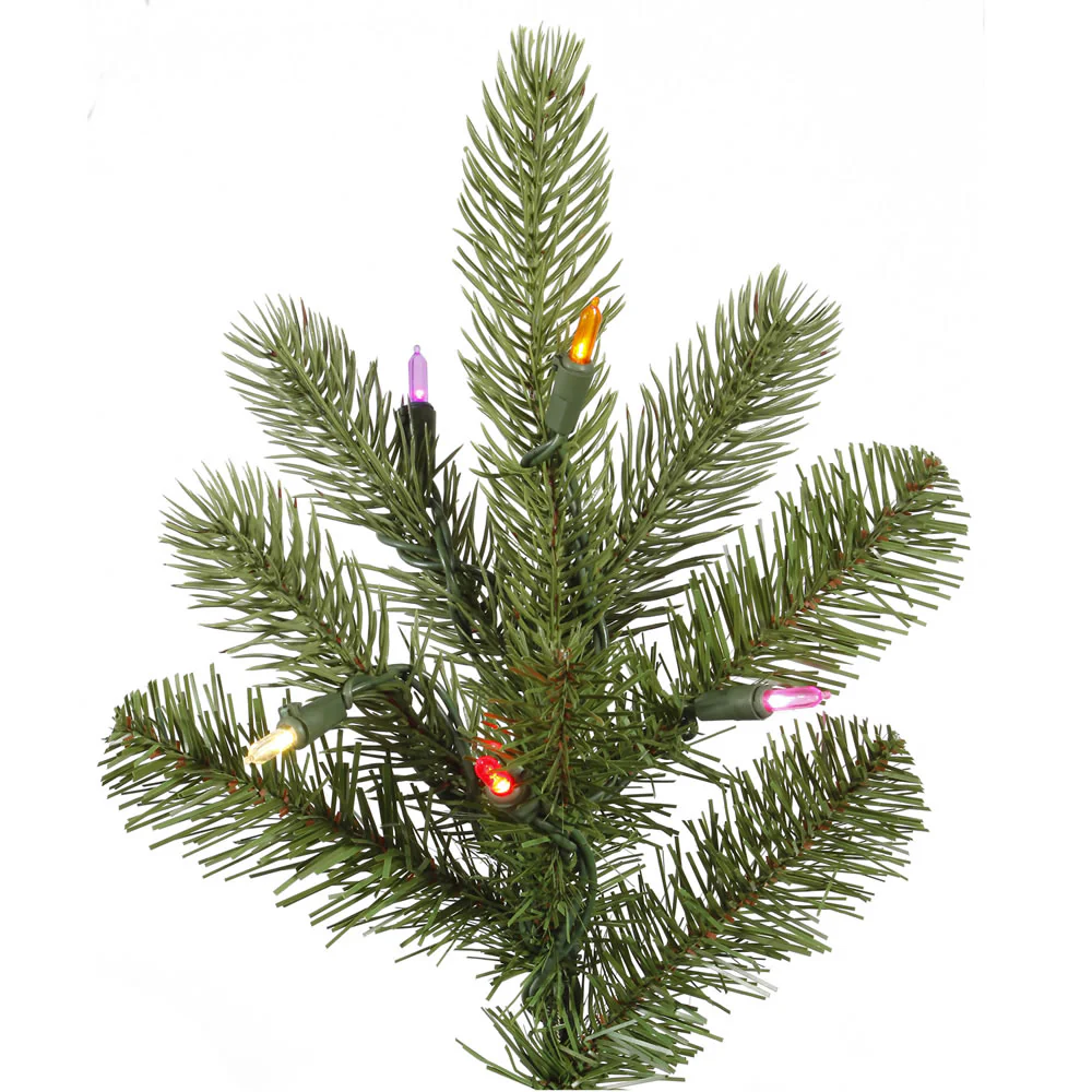 7'6"Hx56"W PE King Spruce Artificial Christmas Tree, LED Pre-Lit (Multicolor) -Green - Image 2