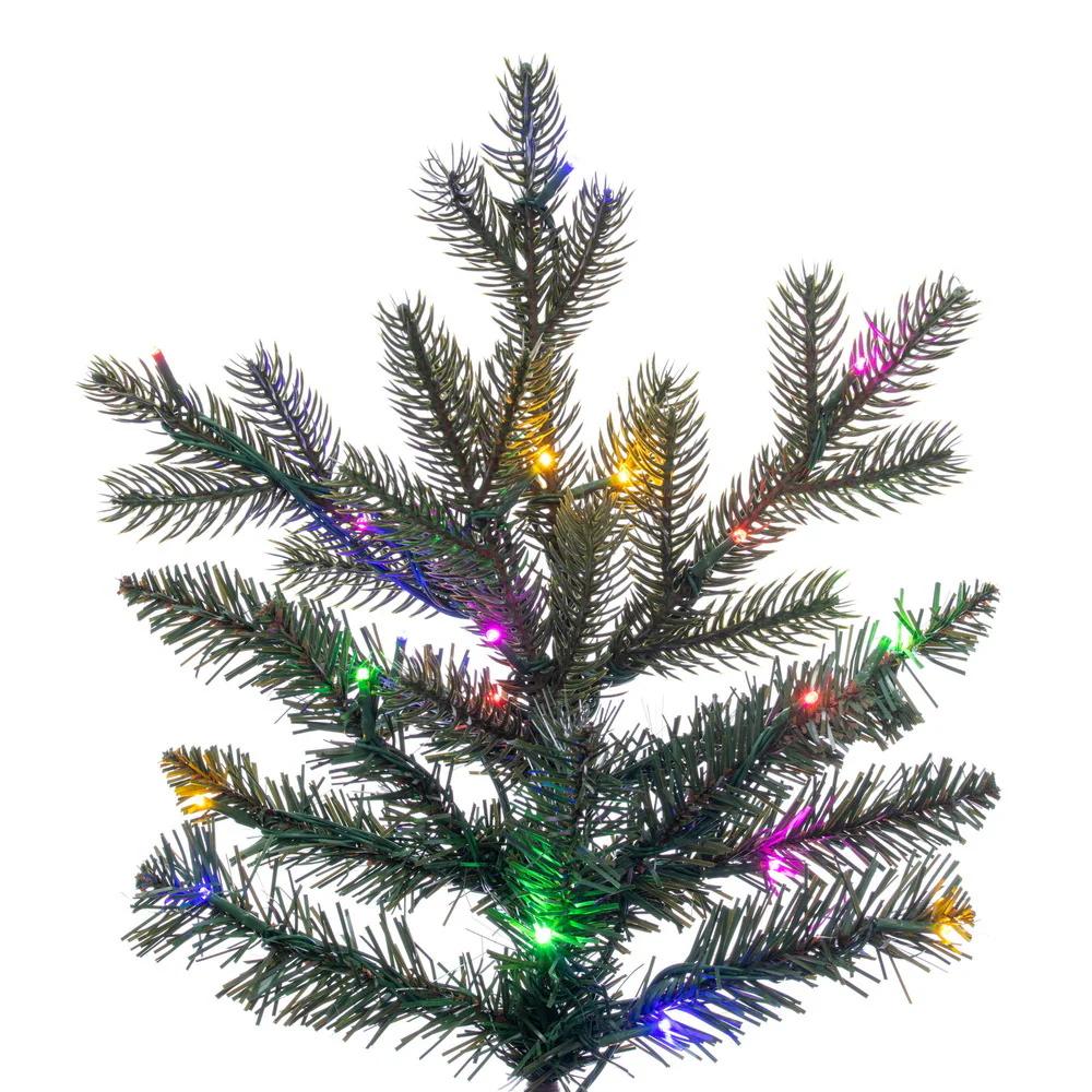 7'6"Hx58"W PE Washington Fraser Artificial Christmas Tree, Micro LED Pre-Lit (Multi-Mode) -Green - Image 3