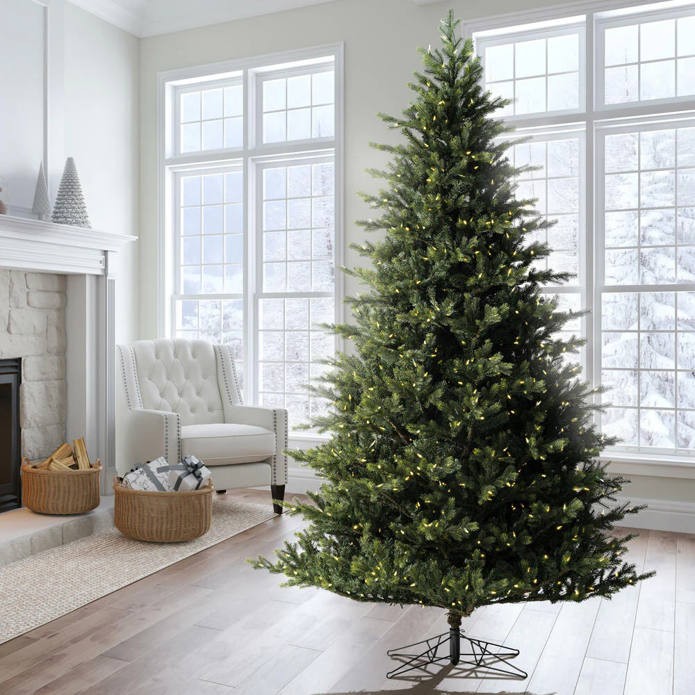 7'6"Hx58"W PE Welch Fraser Artificial Christmas Tree, LED Pre-Lit -Green - Image 5