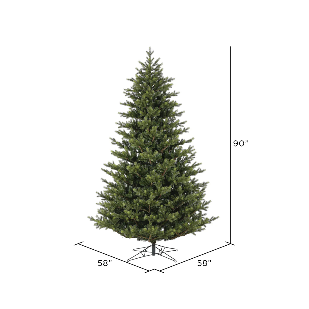 7'6"Hx58"W PE Welch Fraser Artificial Christmas Tree, Unlit -Green - Image 2