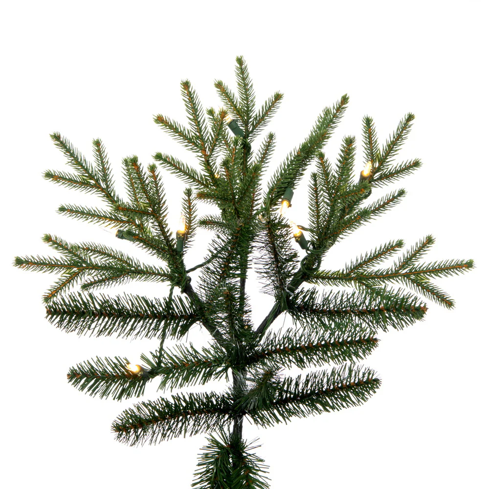 7'6"Hx60"W PE Tiffany Fraser Artificial Christmas Tree, LED Pre-Lit -Green - Image 2