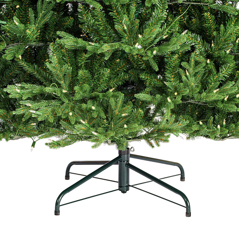 7'6"Hx60"W PE Tiffany Fraser Artificial Christmas Tree, LED Pre-Lit -Green - Image 3