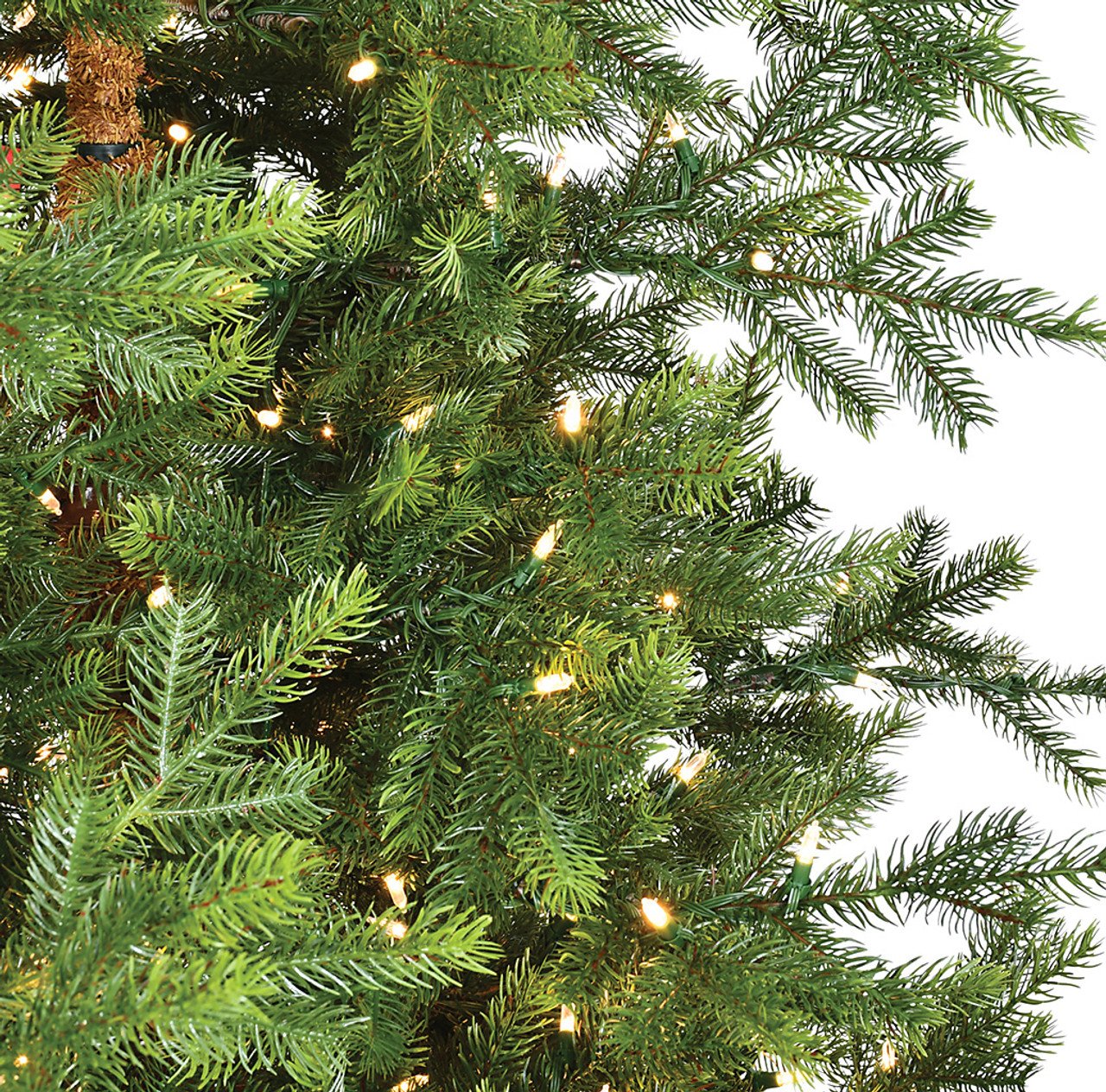 7'6"Hx64"W PE Peggy Pine Artificial Christmas Tree, LED Pre-Lit -Green - Image 2