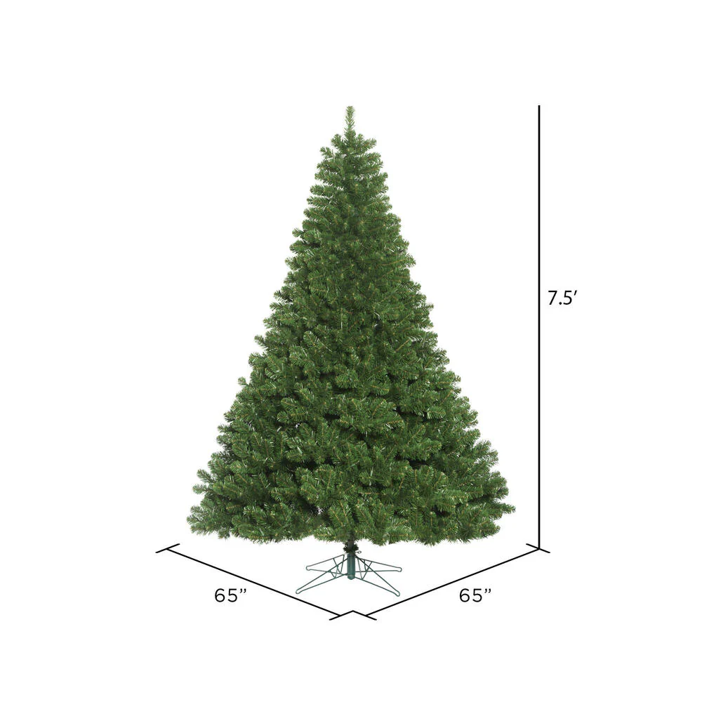 7'6"Hx65"W Oregon Fir Artificial Christmas Tree, Unlit -Green - Image 3