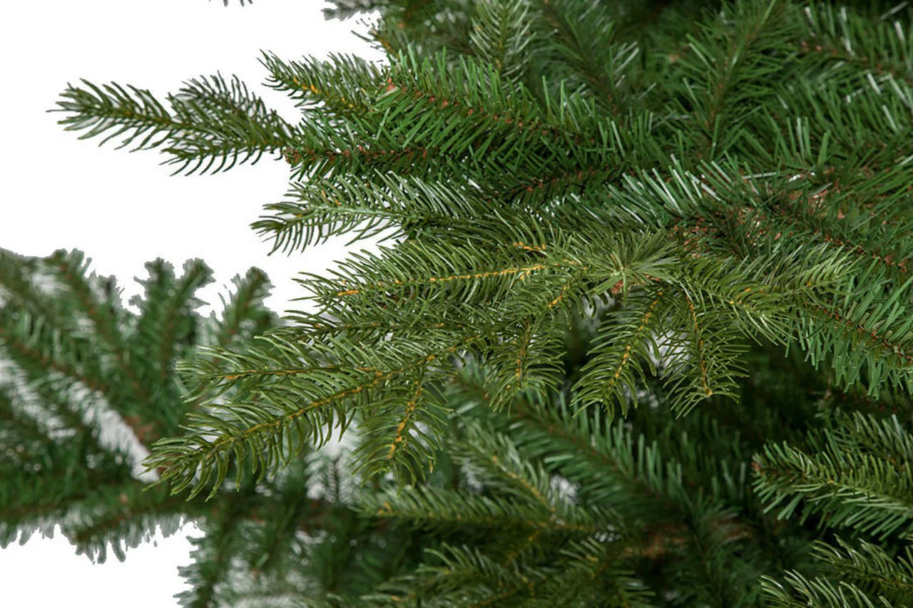 7'6"Hx67"W PE Arkansas Spruce Artificial Christmas Tree, Micro LED Pre-Lit -Green - Image 2