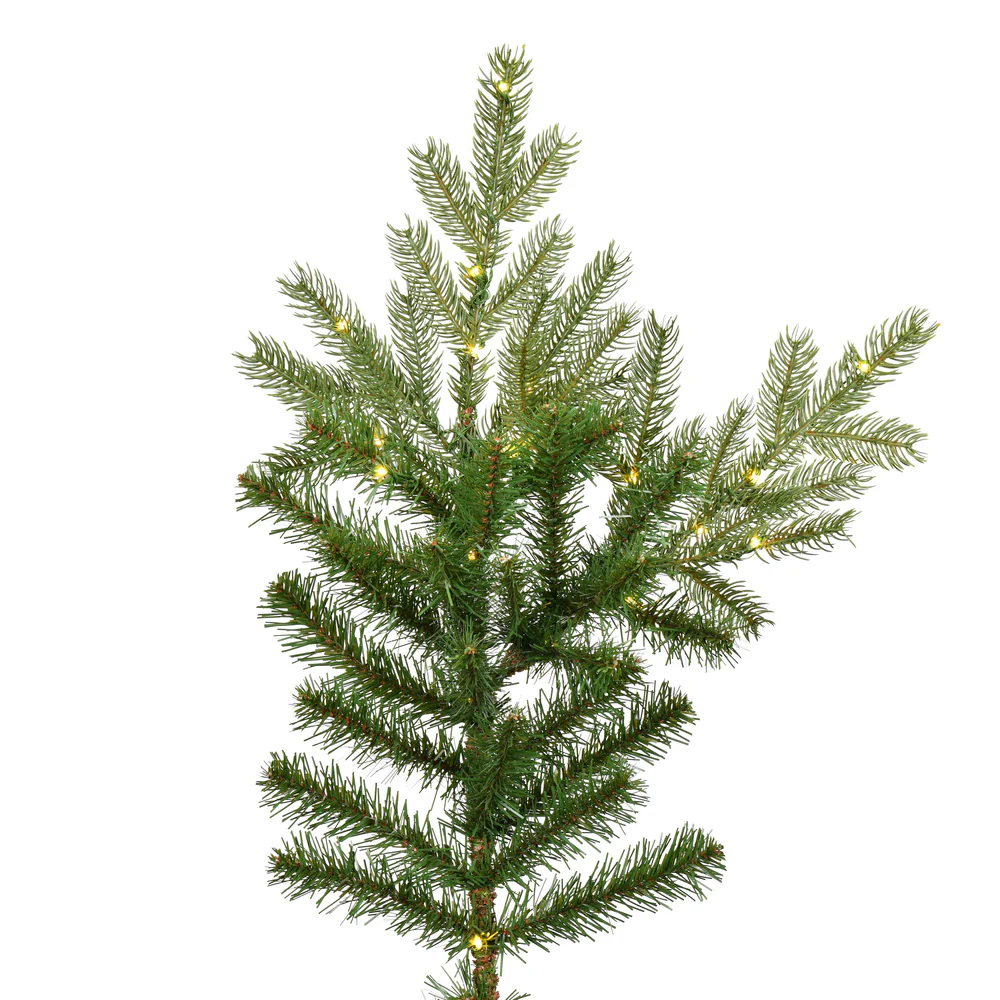 7'6"Hx67"W PE Sherwood Fir Artificial Christmas Tree, LED Pre-Lit -Green - Image 5