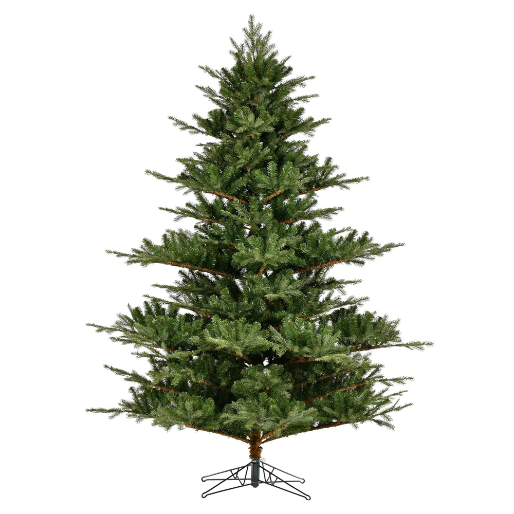 7'6"Hx67"W PE Sherwood Fir Artificial Christmas Tree, Unlit -Green