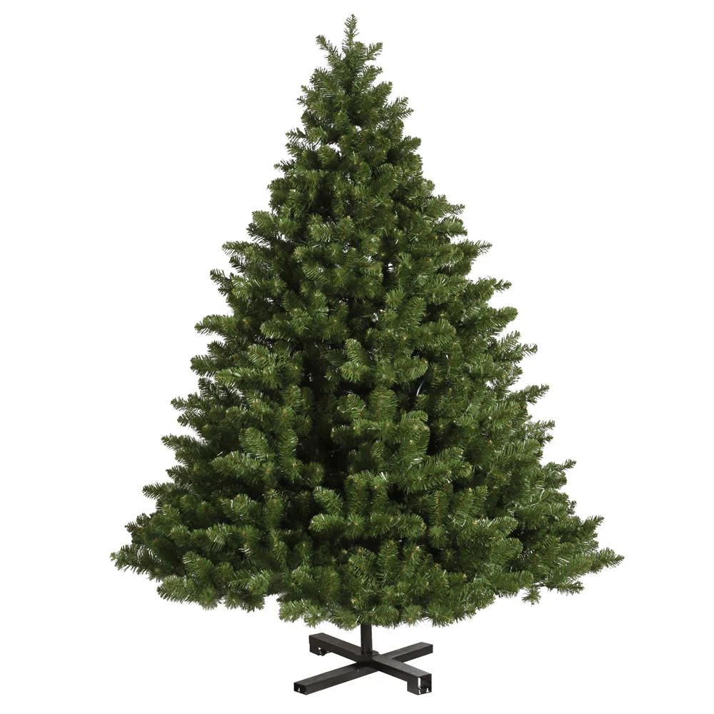 7'6"Hx68"W Grand Teton Pine Artificial Christmas Tree, Unlit -Green