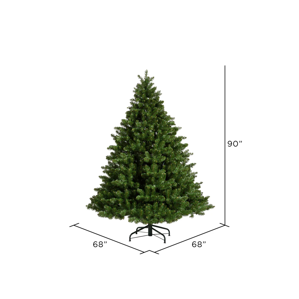7'6"Hx68"W Grand Teton Pine Artificial Christmas Tree, Unlit -Green - Image 2