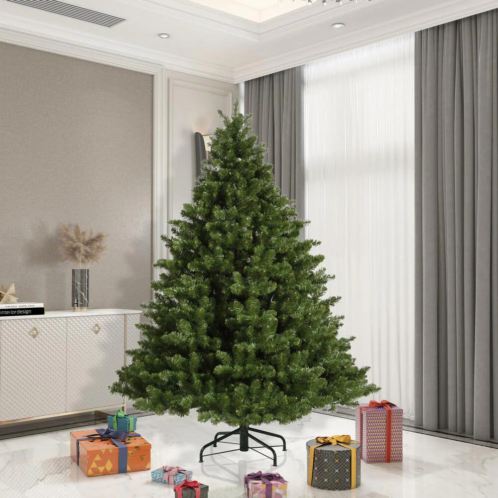 7'6"Hx68"W Grand Teton Pine Artificial Christmas Tree, Unlit -Green - Image 4