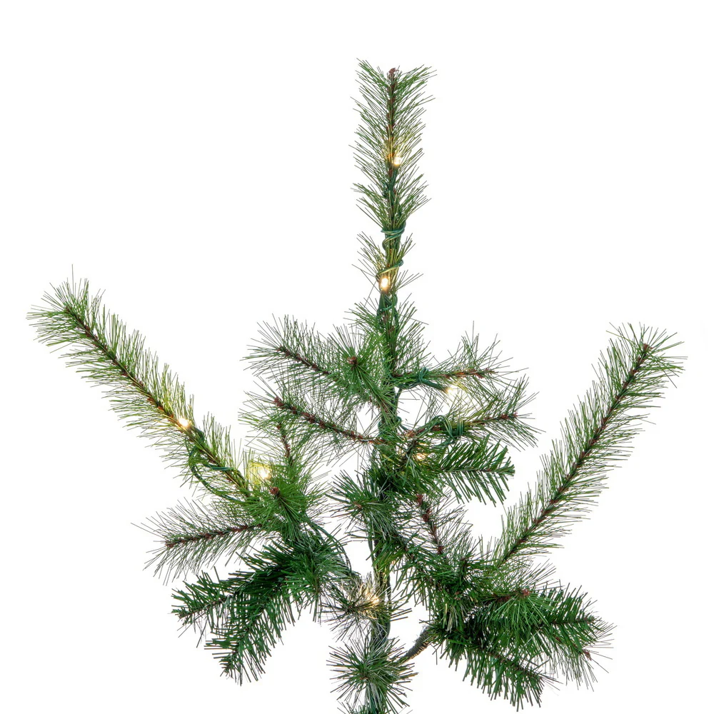 7'6"Hx69"W Lodge Pole Pine Artificial Christmas Tree, Micro LED Pre-Lit (Multi-Mode) -Green - Image 2