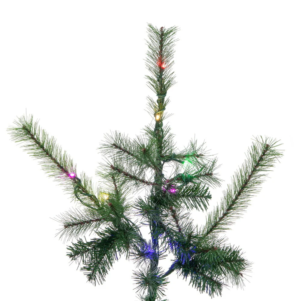 7'6"Hx69"W Lodge Pole Pine Artificial Christmas Tree, Micro LED Pre-Lit (Multi-Mode) -Green - Image 3