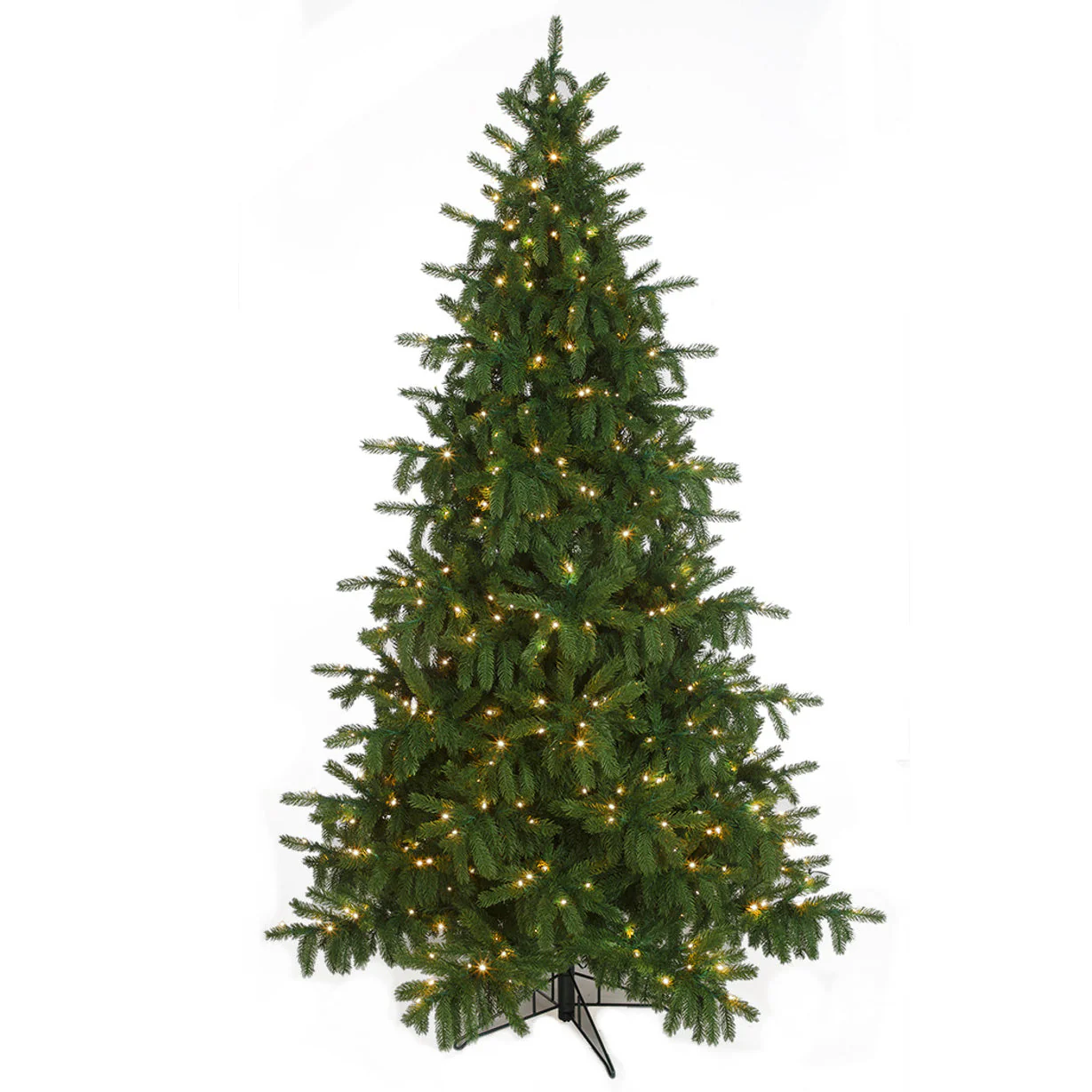 7'6"x54"W PE Norway Spruce Artificial Christmas Tree, Micro LED Pre-Lit (Multi-Mode) -Green - Image 2