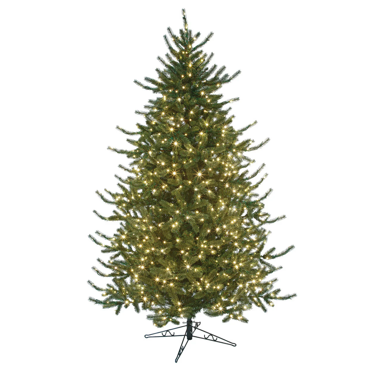 7'6"x60"W PE Windsor Spruce Artificial Christmas Tree, Micro LED Pre-Lit (Multi-Mode) -Green - Image 2