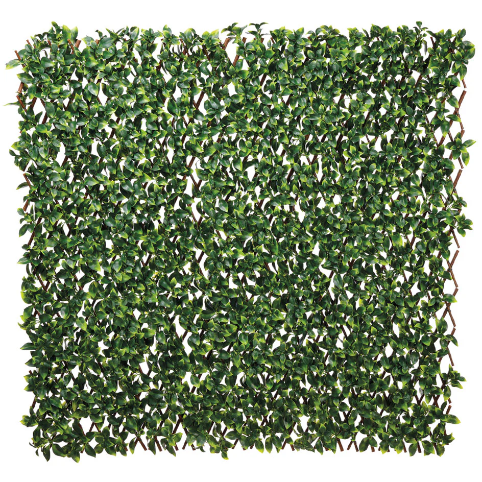 78.7"x39.3" Outdoor UV-Resistant Artificial Gardenia Leaf Trellis Mat -Green (Pack of 4)