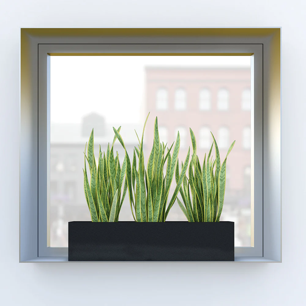 7"Hx24"W to 7"Hx30"W Vista Metallic Rectangle Planter - Image 7