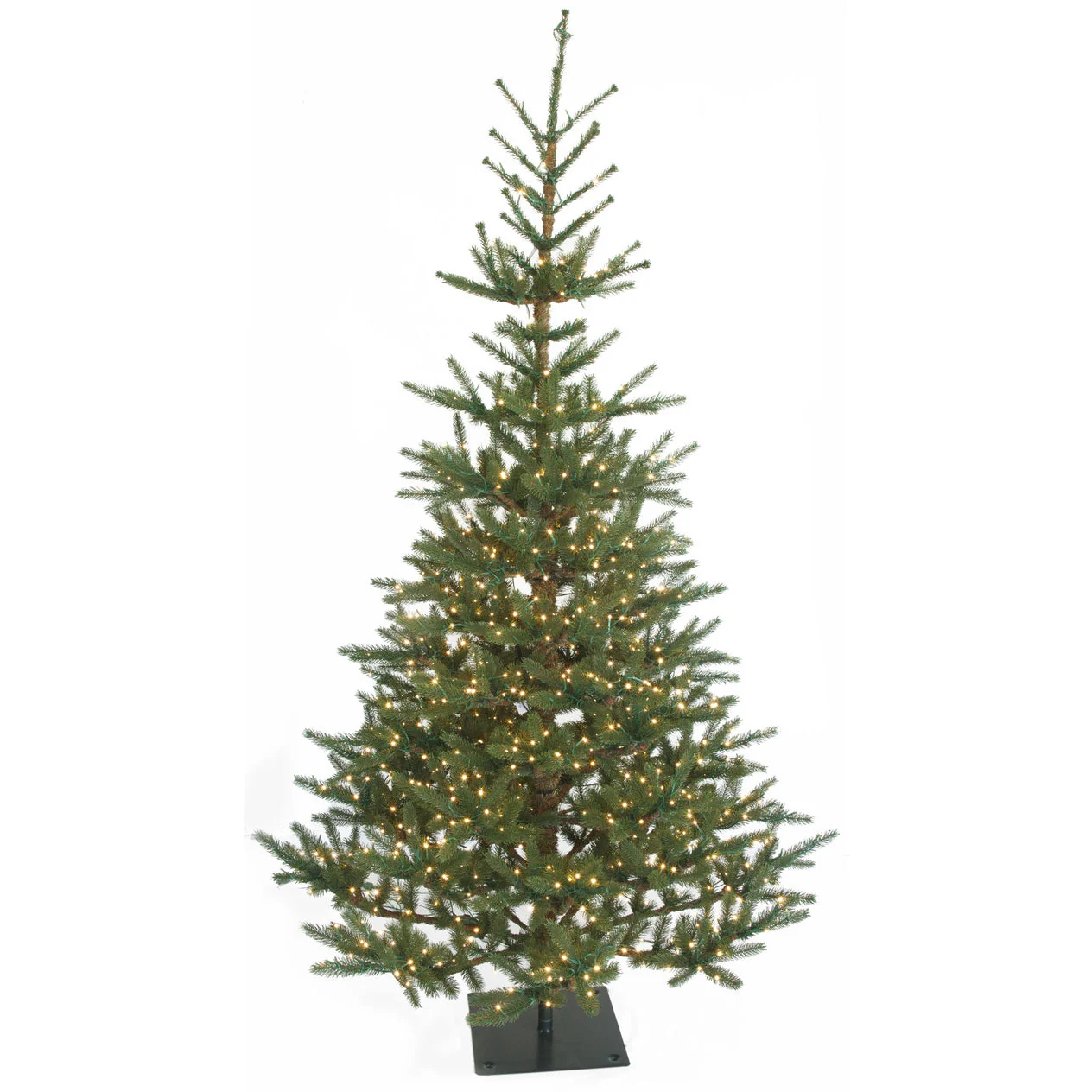 7'Hx51"W PE Dawson Fir Artificial Tree, Micro LED Pre-Lit -Green