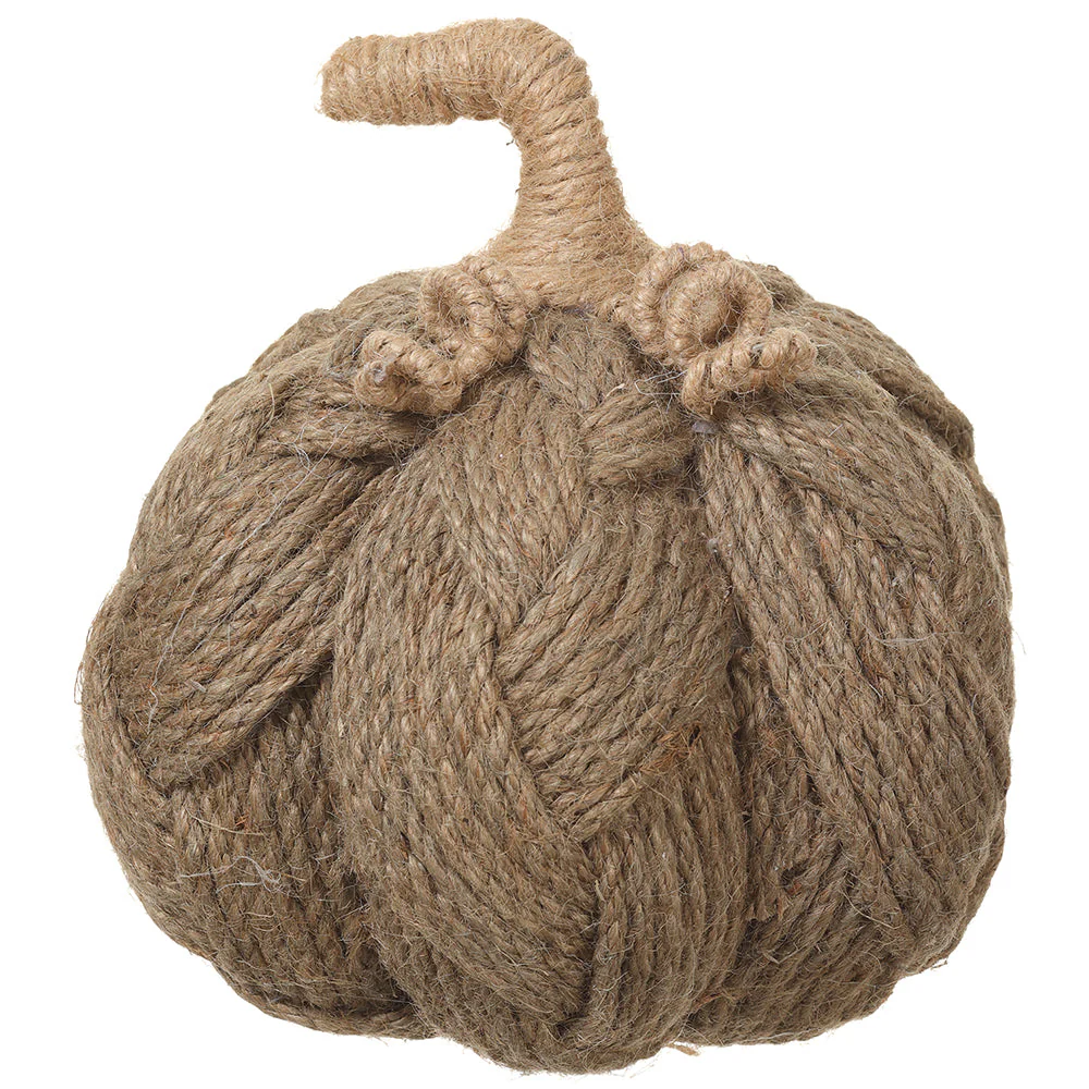 7"Hx7.5"W Artificial Jute Pumpkin -Brown (Pack of 8)