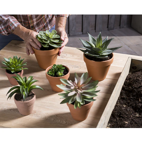 8.5" Real Touch Agave Artificial Plant -Green (Pack of 6) - Image 2