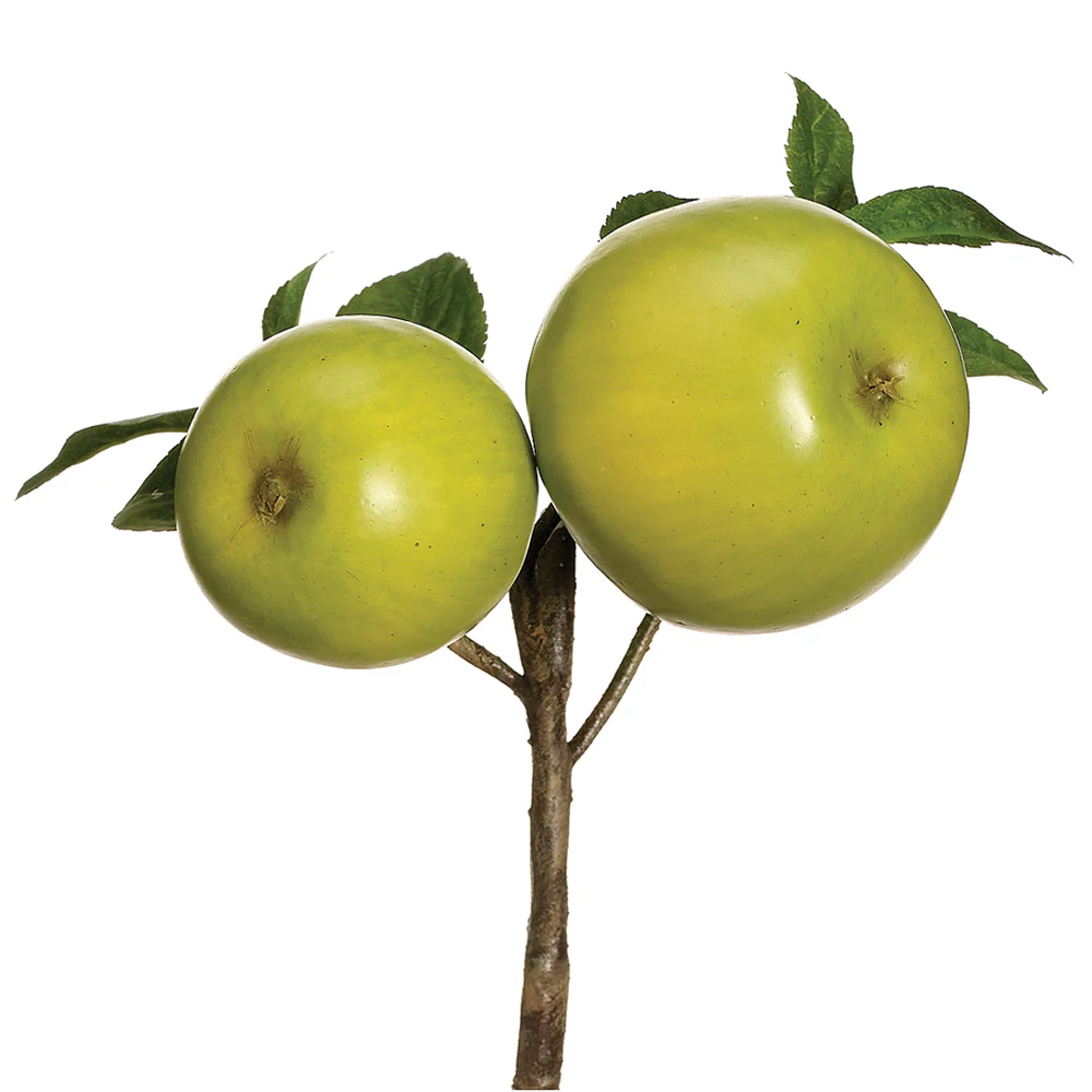 8" Artificial Apple Pick -Green (Pack of 12)