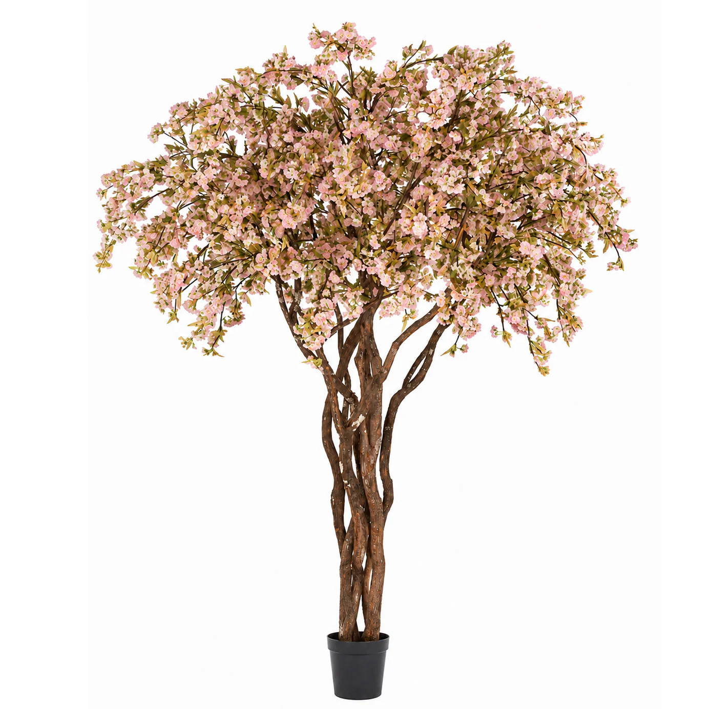 8' Cherry Blossom Silk Tree w/Pot -Pink
