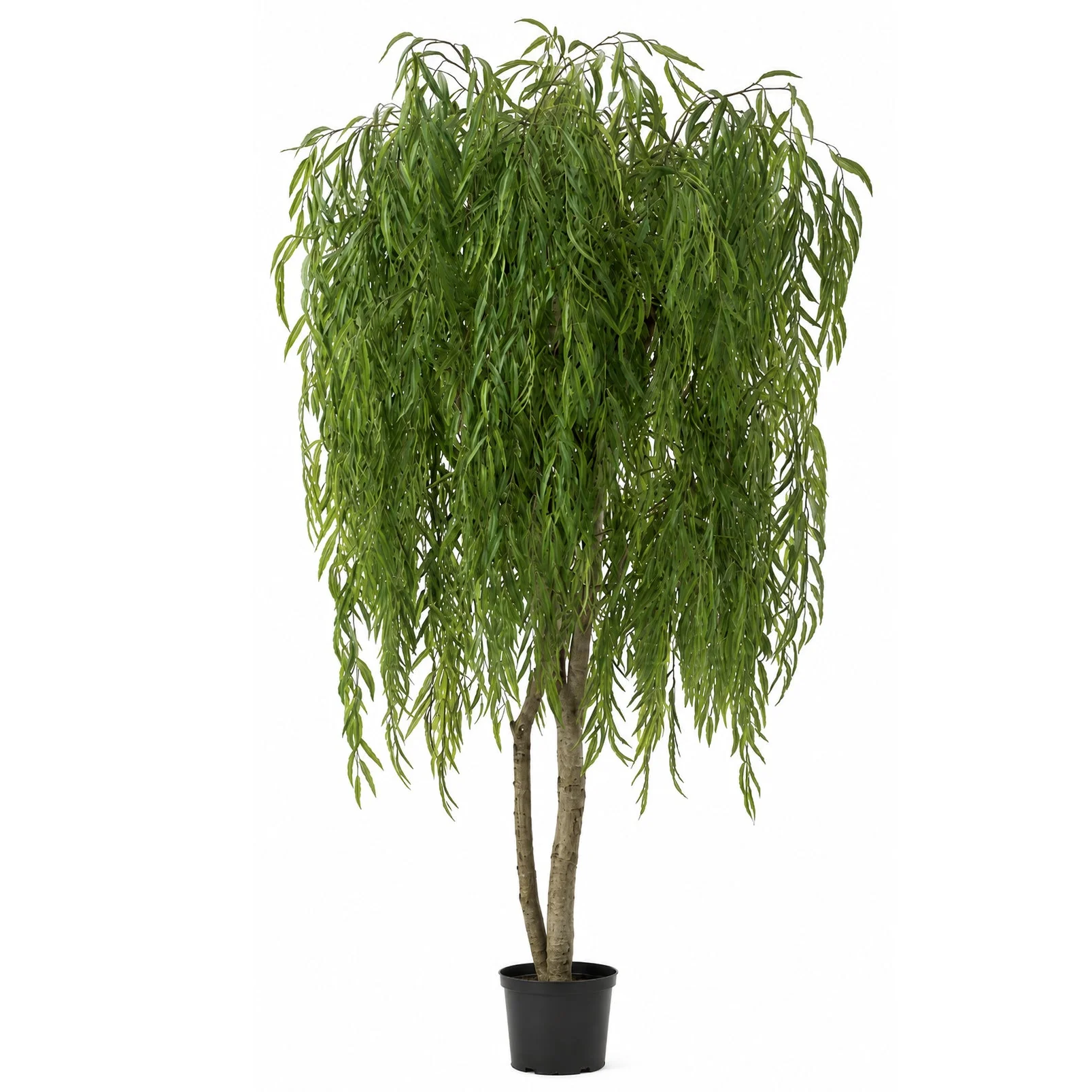 8' Custom-Made IFR Weeping Willow Artificial Tree w/Pot -5,088 Leaves -Green