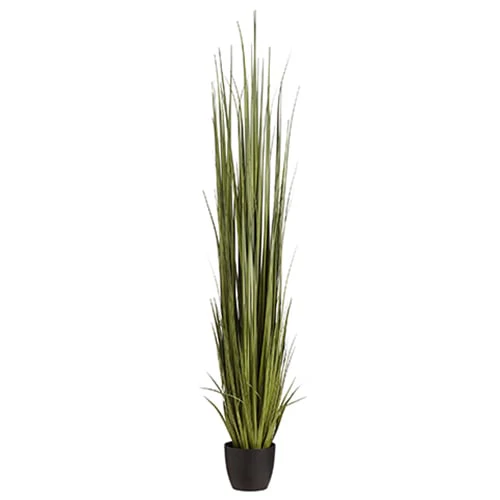 8' Reed Grass Artificial Plant w/Pot -Dark Green