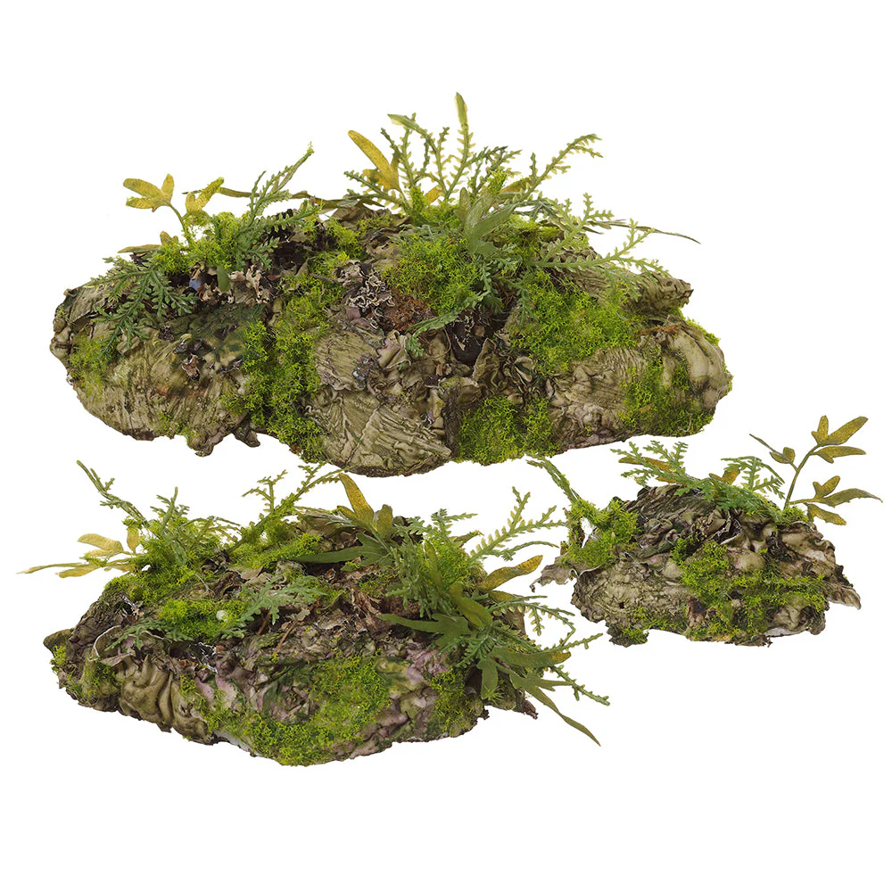8" Set Of Artificial Moss Buns Topiary -Green (Pack of 2)