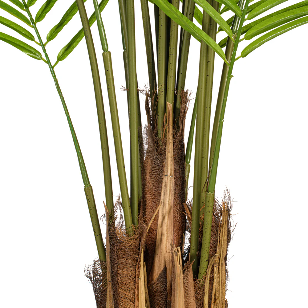 8' Silk Areca Palm Tree w/Plastic Pot -Green - Image 3