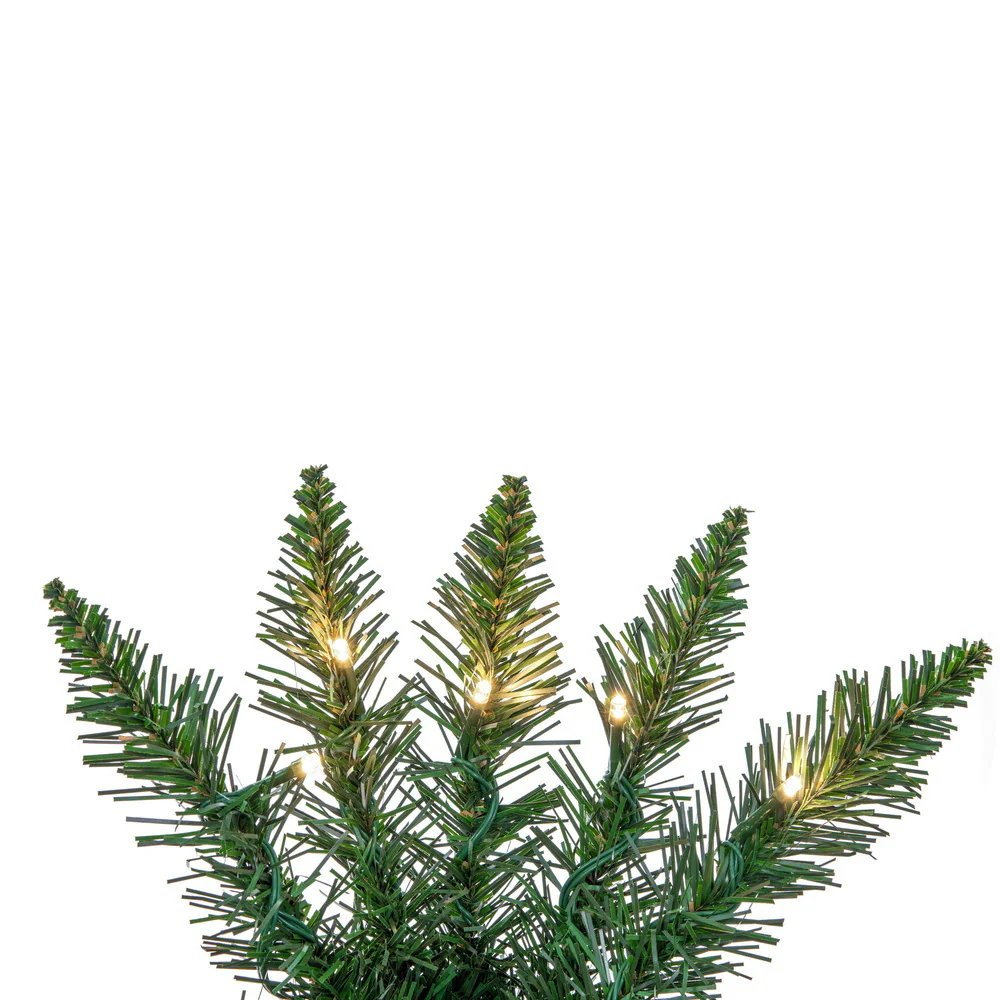 8'6"Hx28"W Pole Durham Pine Artificial Christmas Tree, Micro LED Pre-Lit (Multi-Mode) -Green - Image 2