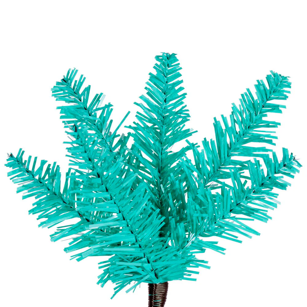 8'6"Hx38"W Pencil Artificial Christmas Tree, Unlit -Aqua - Image 2