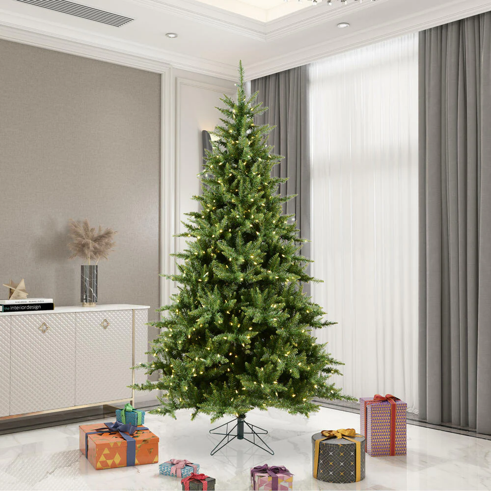 8'6"Hx58"W Camdon Fir Artificial Christmas Tree, Micro LED Pre-Lit (Multi-Mode) -Green - Image 8