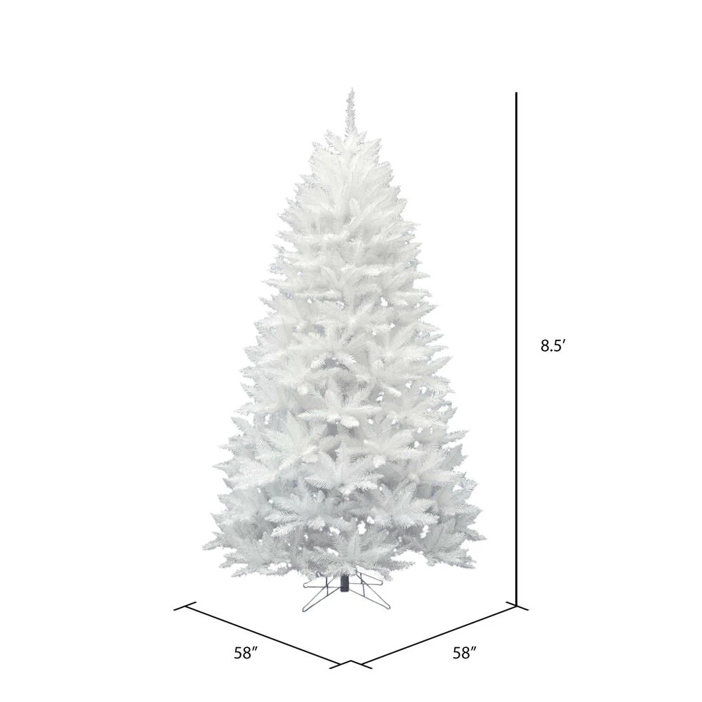 8'6"Hx58"W Sparkle White Spruce Artificial Christmas Tree, Unlit -White - Image 3