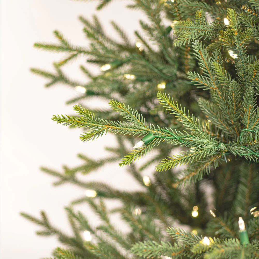 8'6"Hx70"W PE Itasca Fraser Artificial Christmas Tree, LED Pre-Lit -Green - Image 2