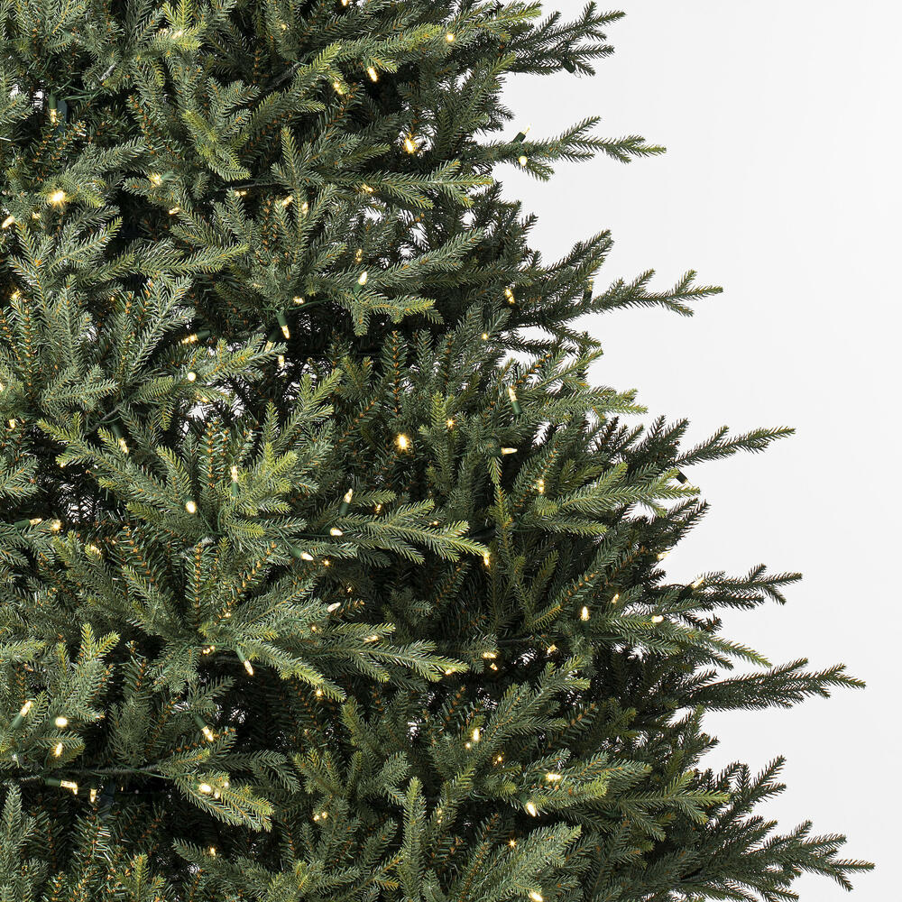 8'6"Hx70"W PE Itasca Fraser Artificial Christmas Tree, LED Pre-Lit -Green - Image 5