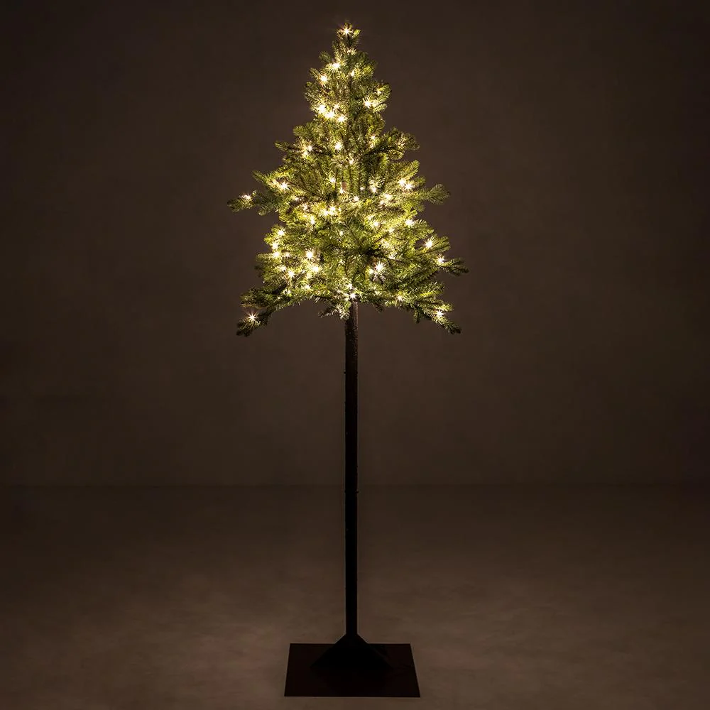 8'Hx35"W Mountain Fir Artificial Tree, Pre-Lit -Green - Image 2