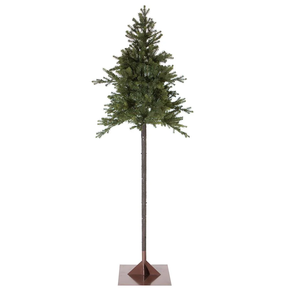 8'Hx35"W Mountain Fir Artificial Tree, Pre-Lit -Green - Image 3