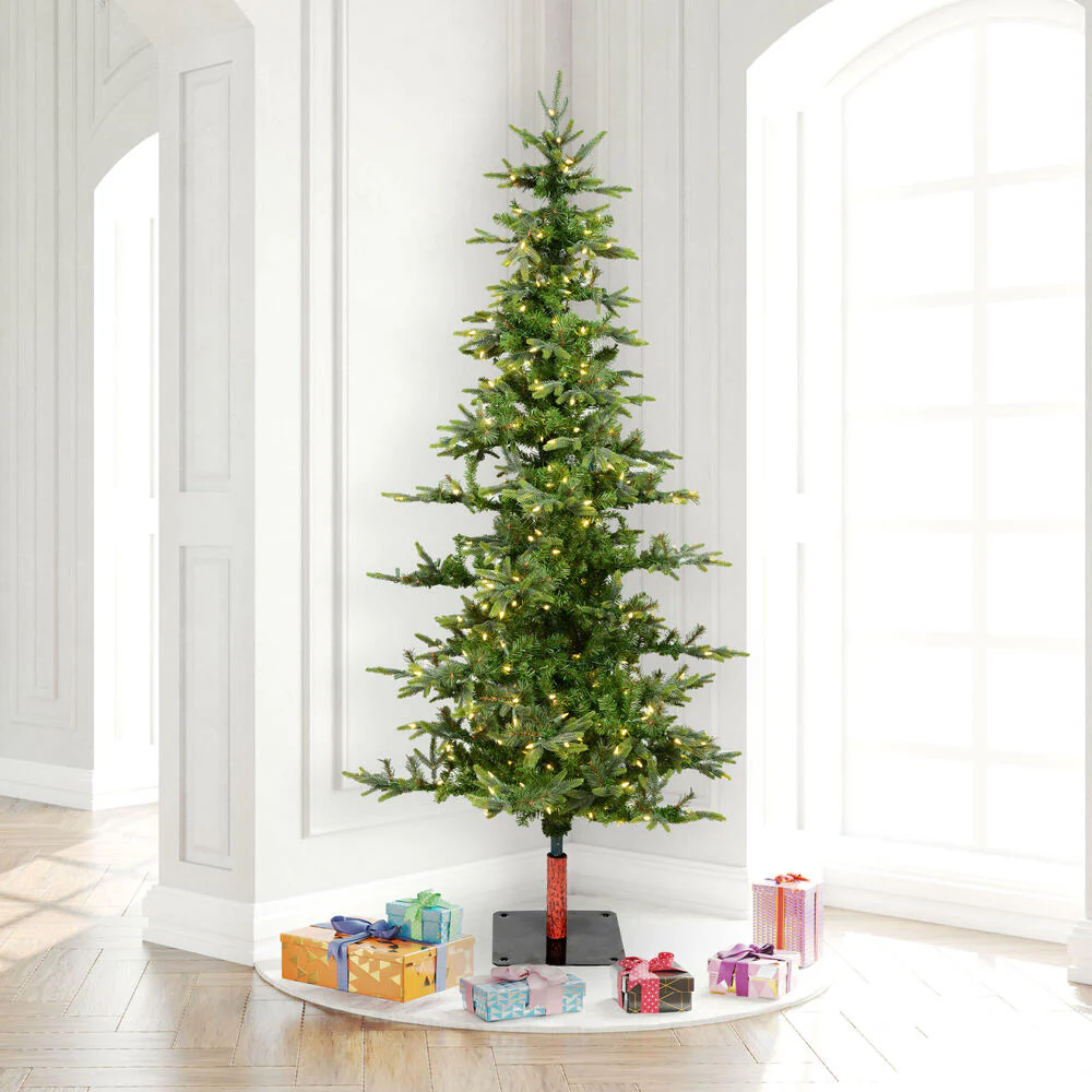 8'Hx46"W Shawnee Fir Artificial Christmas Tree, LED Pre-Lit -Green - Image 4